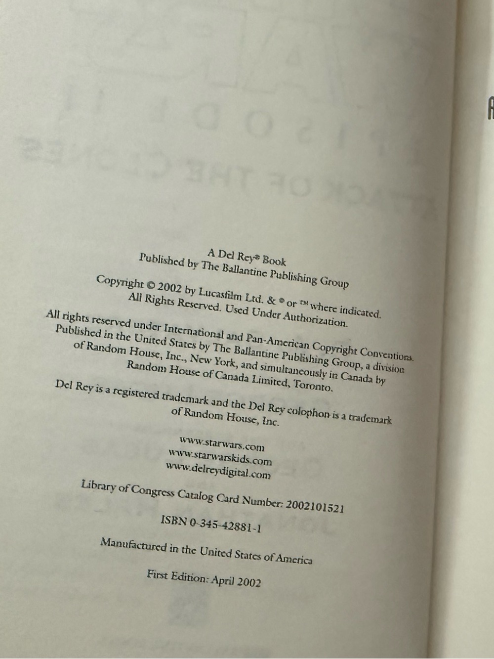STAR WARS NOVELS EPISODE I & II THE PHANTOM MENACE & ATTACK OF THE CLONES - Picture 14 of 16
